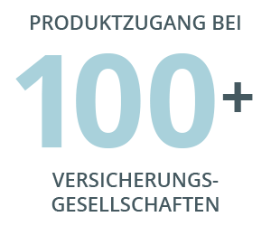 Produktzugang bei mehr als 100 Versicherungsgesellschaften